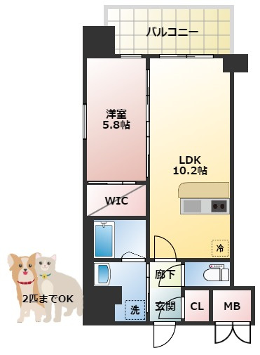 グランカーサ新大阪SOUTHの間取り