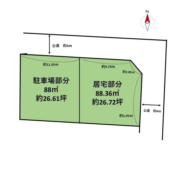 【区画図】 | 中区竹井戸建（オーナーチェンジ）