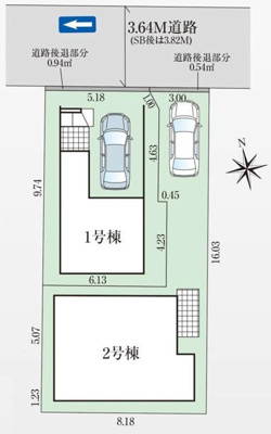 【区画図】 | 立川市錦町１丁目　新築戸建　全2棟