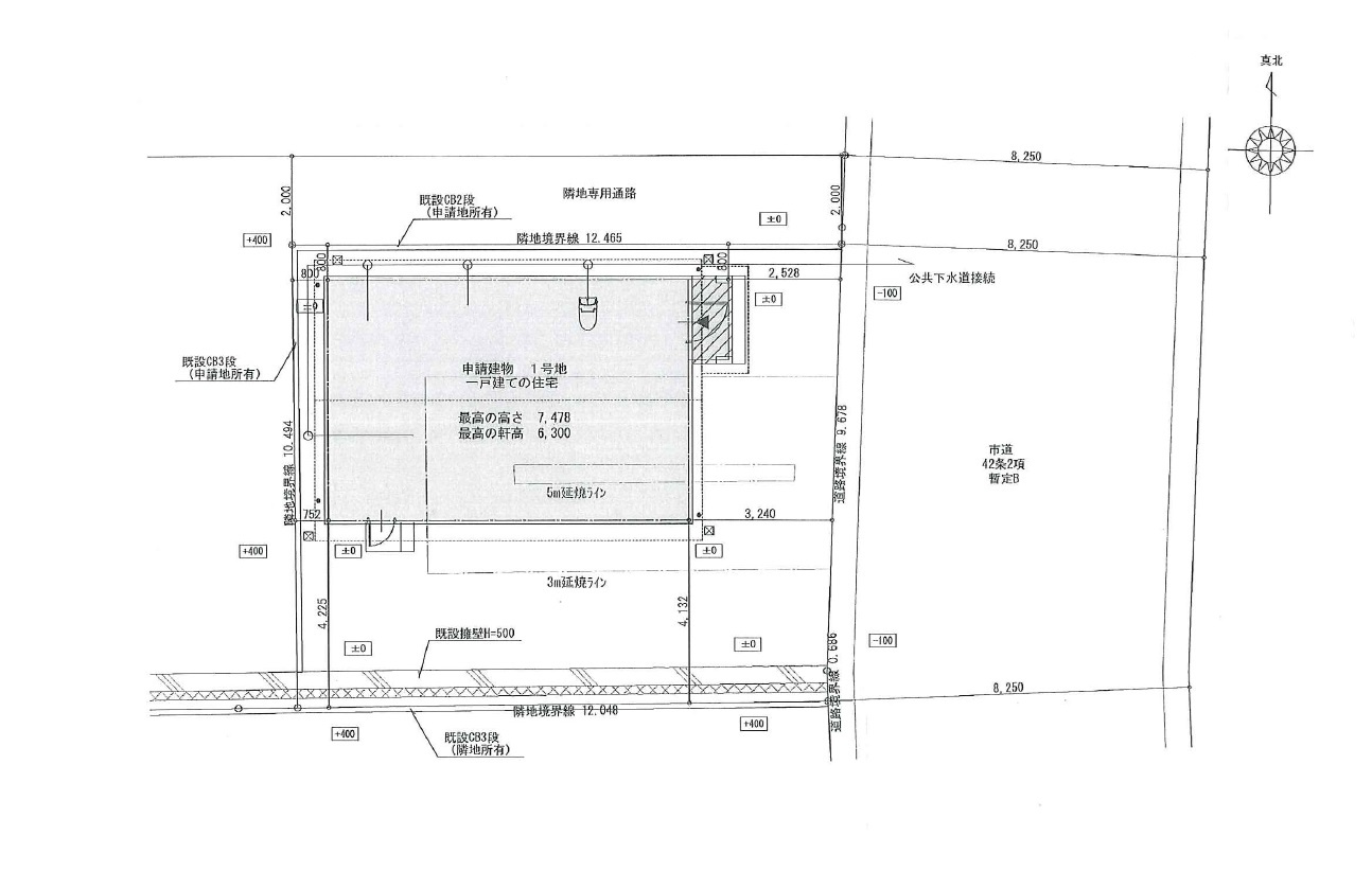 熊本市南区富合町杉島第6-4棟（1号棟）の区画図|配置図（1号棟）
