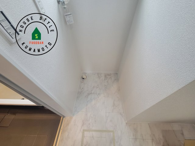 熊本市南区富合町杉島第6-4棟（4号棟）の内観：施工例|ランドリースペースとなります。広々して有効的にご使用できます。 