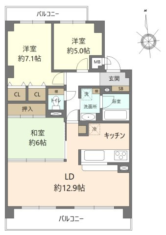 ユニーブル日進の間取り