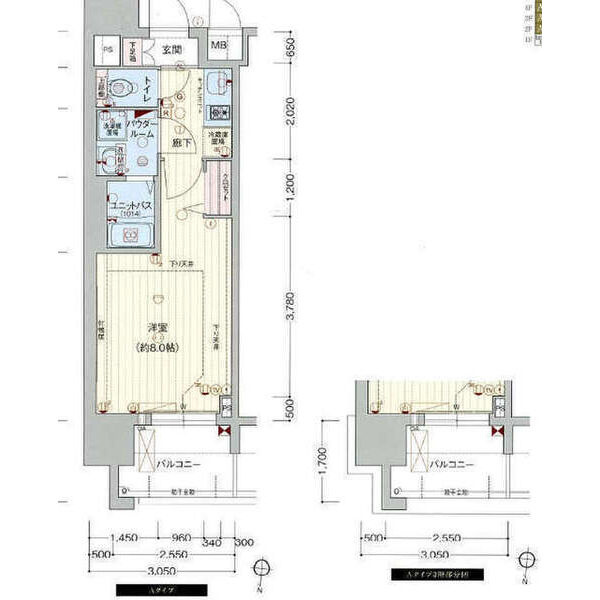 プレサンス丸の内レジデンスの間取り