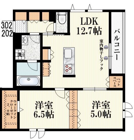 Catinu武蔵野の間取り
