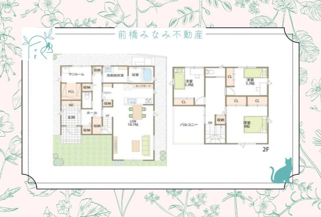 【新築】高崎市上中居町　１号棟(全４棟)　フェリディアガーデン　新築建売分譲の間取り