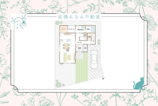 高崎市上中居町　４号棟(全４棟)　フェリディアガーデン　新築建売分譲の区画図