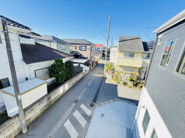 松戸市松戸新田新築戸建【寒風台小学校：6分】の展望|バルコニーより道路側眺望
