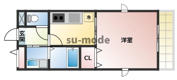 アンプルールクラージュウエストヒルズの間取り