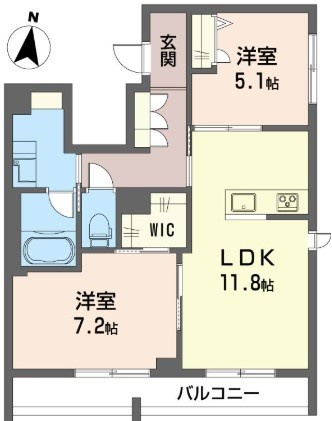 サンフェリーチェ小岩の間取り|角住戸で窓の多いお部屋で通風良好♪