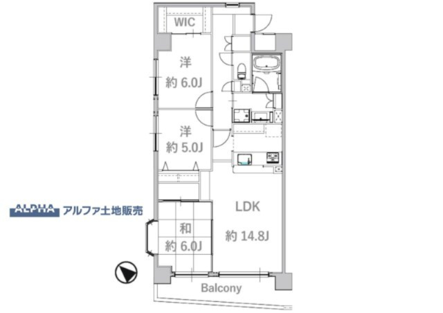 ファミール高幡不動の間取り|【Floor plan】
◆採光と風◆家事導線も比較的良好で、2面採光と風通しの良さで過ごしやすい麗(うら)らかな気分にさせてくれるリビングダイニングルーム