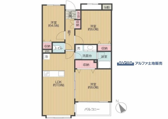 多摩・永山ガーデンハウス マンションの間取り|【Floor plan】
◆採光と風◆家事導線も比較的良好で、採光と風通しの良さで過ごしやすい麗(うら)らかな気分にさせてくれるリビングダイニングルームです。