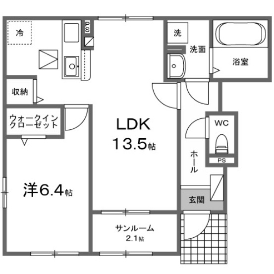 【間取り】 | ブッシュ　クローバー　Ⅷ