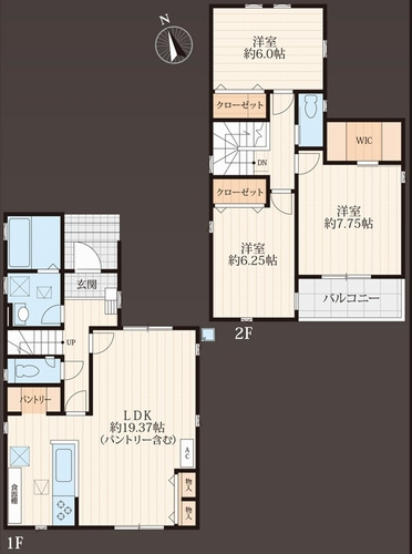 【間取り】 | 【仲介手数料０円】海老名市杉久保南3丁目　新築一戸建て　29号棟　全2棟 | No.29【仲介手数料０円】海老名市杉久保南3丁目　新築一戸建て　全2棟