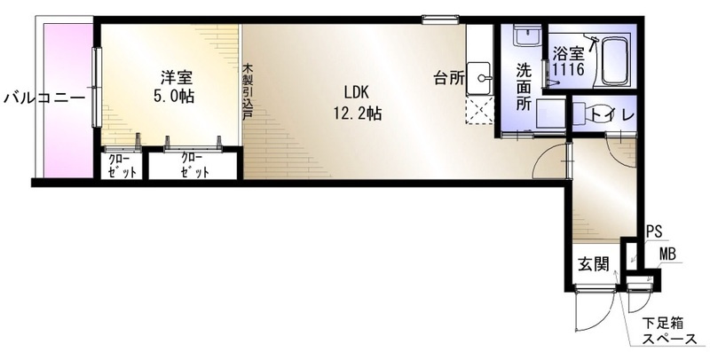 フジパレス エン Ⅱ号館の間取り