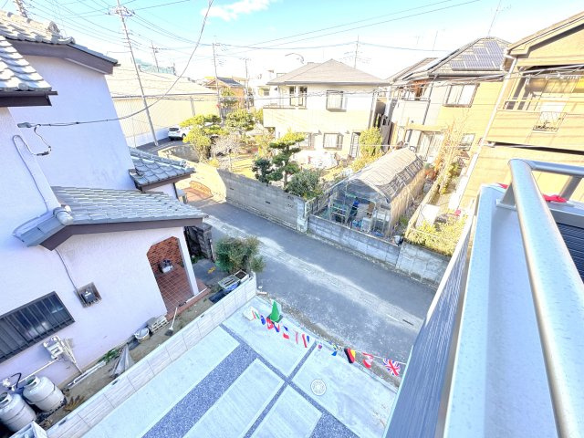 三郷市戸ケ崎３丁目新築戸建（戸ヶ崎21期）の展望|バルコニーより道路側眺望