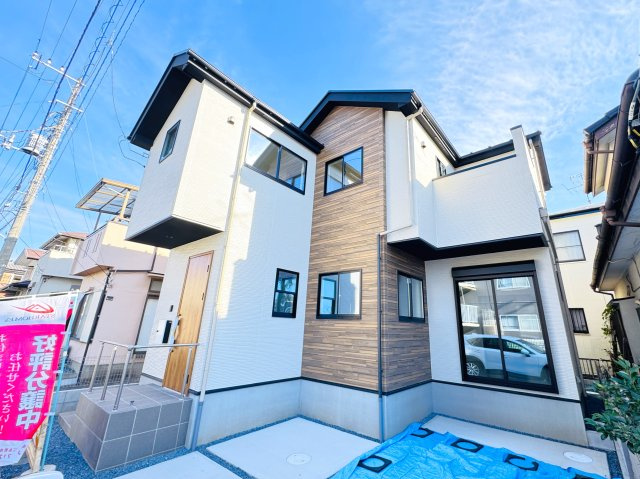 流山市東深井新築戸建【東深井小学校：5分】の外観|完成済み内覧可能です！！