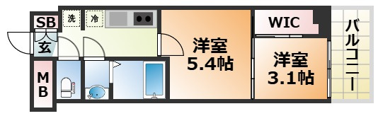 セレニテ兵庫エクラの間取り