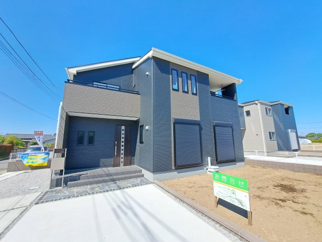 新築　佐波郡玉村町上福島　Liveie Garden.S　4号棟の外観|現地写真　完成しました！ご内覧等、お気軽にお問合せください♪　							

