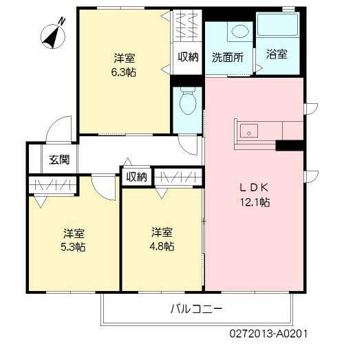 シャーメゾン犬塚の間取り