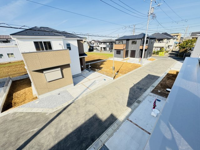 松戸市松飛台新築戸建（第３松飛台）の展望|バルコニーより道路側眺望