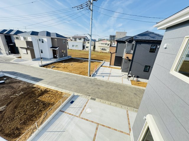 松戸市松飛台新築戸建（第３松飛台）の展望|バルコニーより道路側眺望