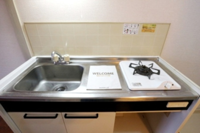 【キッチン】 | グリーンプラザ A | ガスコンロ1口付き