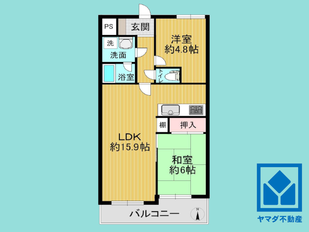 エルシティ桃山の間取り