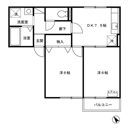 サニーコート桜井 Ⅱの間取り