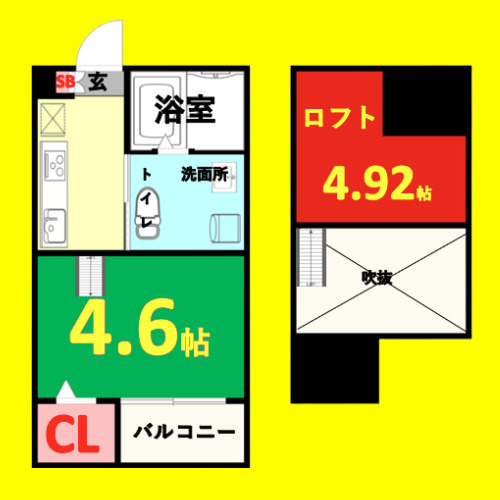 ラフェリオ　Ⅱ(ラフェリオツー)　名古屋市賃貸　仲介手数料無料の間取り