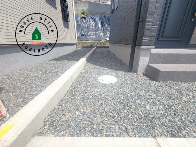 熊本市西区池田2丁目第3-5棟（4号棟）の庭|お庭で自由な時間を過ごせます。