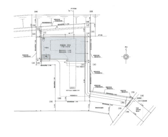 熊本市西区池田2丁目第3-5棟（4号棟）の区画図|配置図（4号棟）