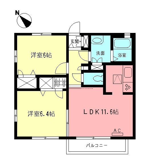 グレース　エスペースの間取り|同タイプ別室のお部屋です。現況と異なる場合は現況優先です。