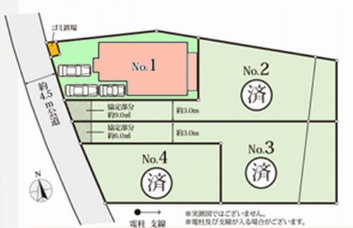 【区画図】 | 【仲介手数料０円】綾瀬市大上8丁目　新築一戸建て　1号棟　全4棟　 | 【仲介手数料０円】綾瀬市大上8丁目　新築一戸建て　