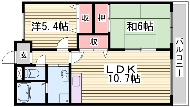 センターロード広畑の間取り