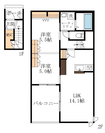 （仮称）吉川市道庭メゾン南棟