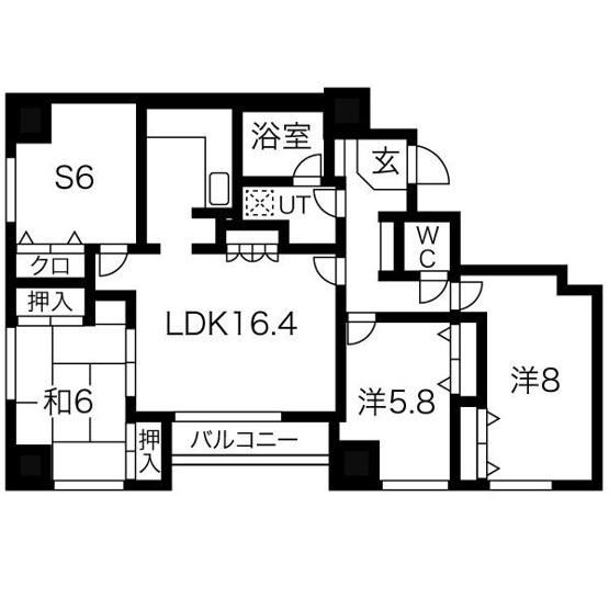 【間取り】 | ペルル南森町