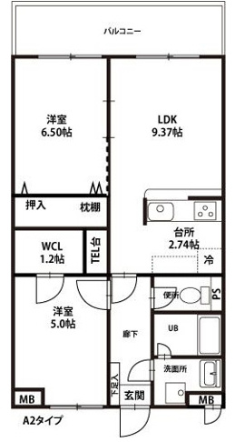 【間取り】 | サンルージュ大橋南