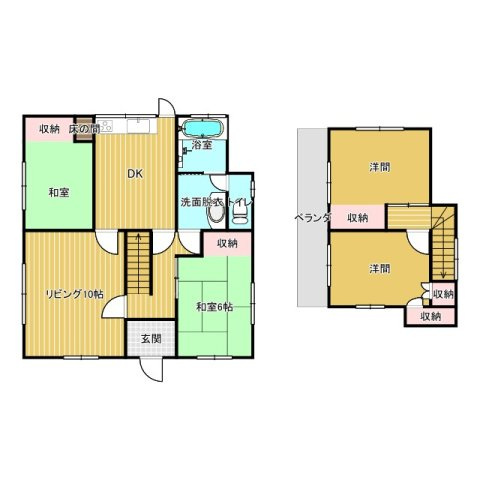 日立市東金沢町中古戸建の間取り
