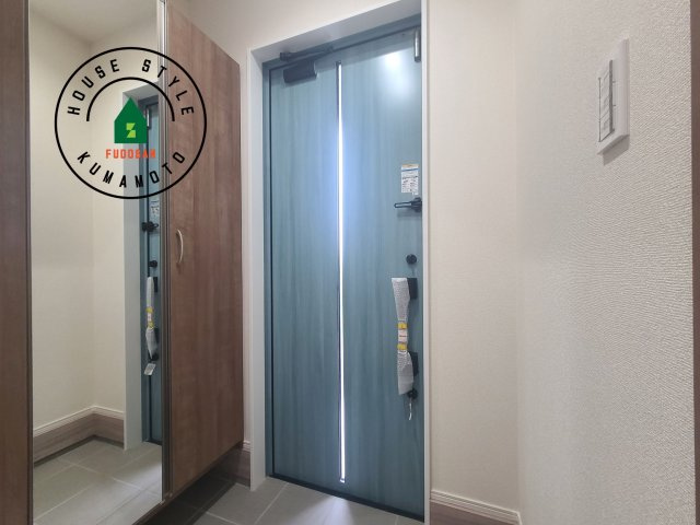 熊本市西区花園7丁目第7-6棟（1号棟）の防犯設備|二重ロックでしっかり防犯対策ができます。