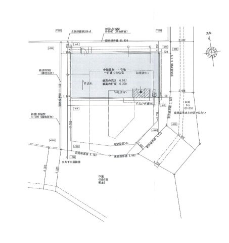 熊本市西区花園7丁目第7-6棟（1号棟）の区画図|配置図（1号棟）