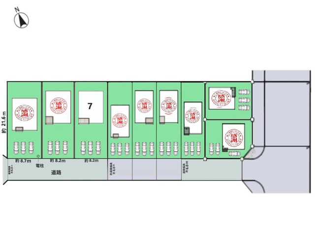 【区画図】クレイドルガーデン鯖江市下河端町第６あと１棟
