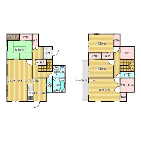 日立市かみあい町中古戸建の間取り
