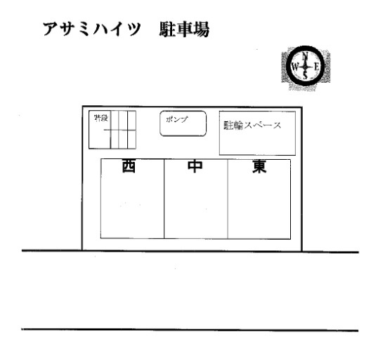 アサミハイツの区画図|エントランス写真