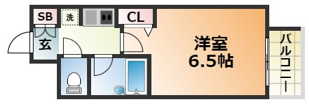 エスリード三宮第3の間取り