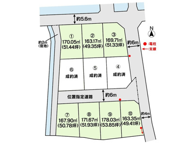 【区画図】 | 土地　鴨方町鴨方　全10区画 | 土地区画図になります。