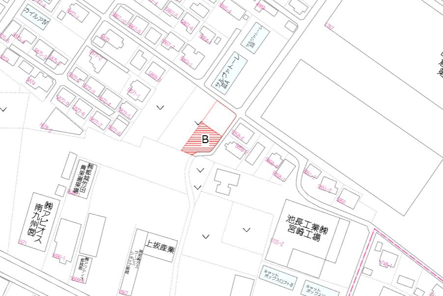 都城市都北町の売地の土地図