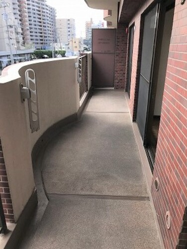 熊本市中央区新大江１丁目の賃貸マンションのバルコニー