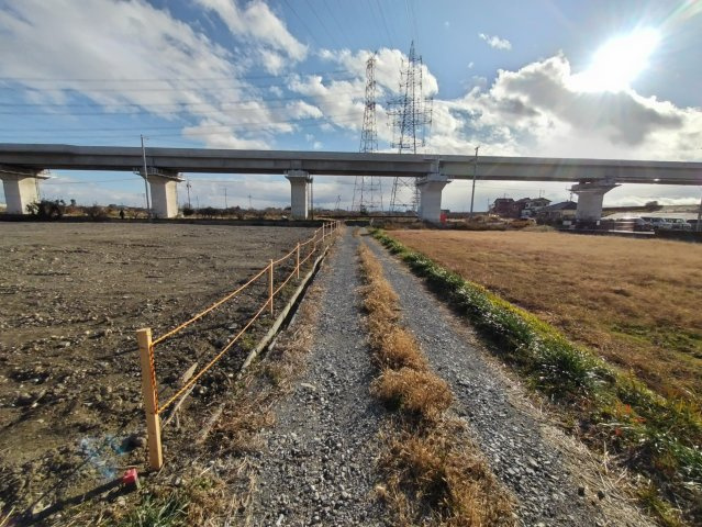 ６４６２５　本巣市温井土地の前面道路含む現地写真|西側道路