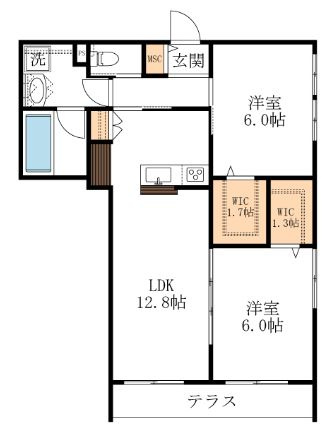 ガーデンロッジの間取り