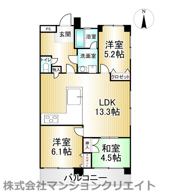 信開ベルシー城東の間取り|現況と間取図が異なる場合は現況を優先とします。